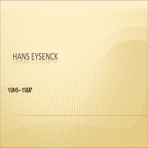 Eysenck Ppt