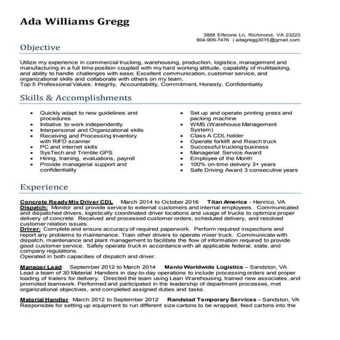 Ada Gregg Resume Dec 2016