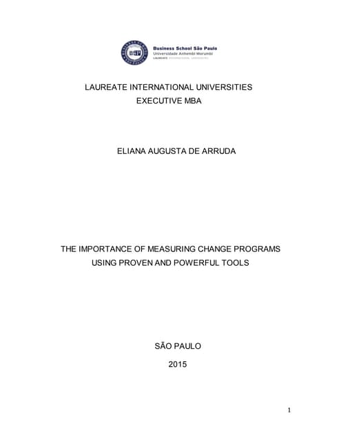 Change Management, Measurement and Tracking_2015