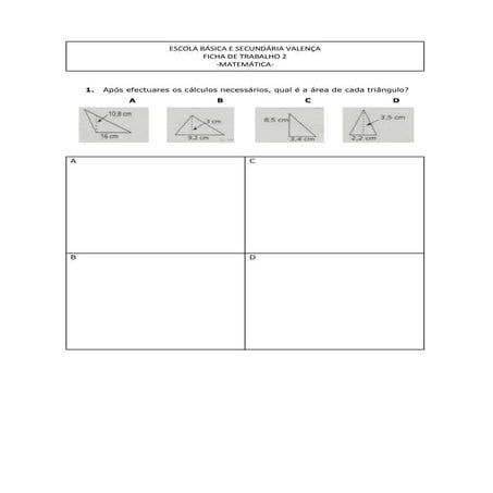 F2 (área do triângulo círculo e perímetro)