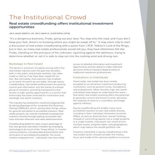 PENSCO Real Estate Crowdfunding