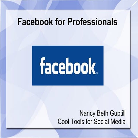 Facebook For Business_Summerside December 2010