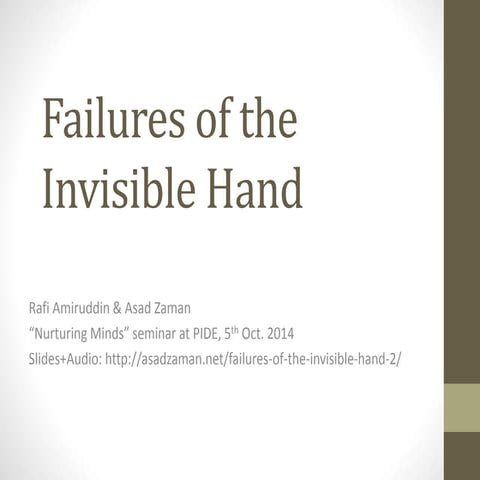 Failures of the invisible hand