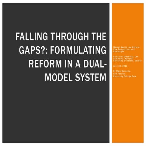 Falling through the gaps, Dr Mary Donnelly