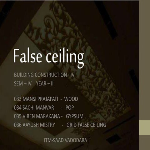 False ceiling