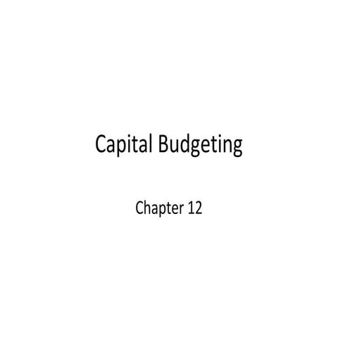 case study-capital budgeting