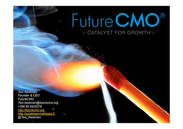 Future CMO Commercial offering & pricing H2 2017 & H1 2018