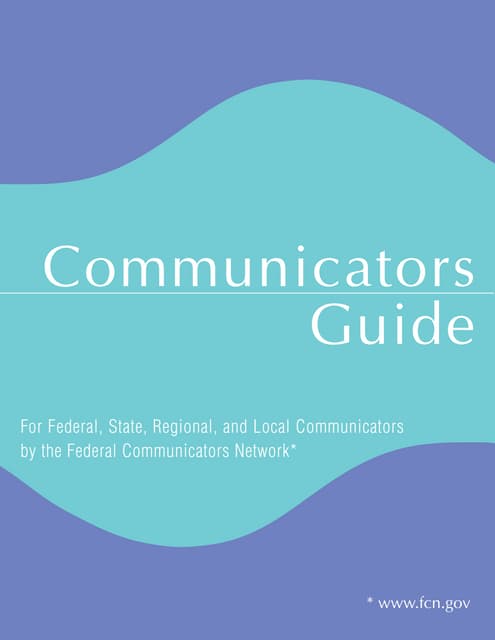 FCN Communicators Guide - December 2000