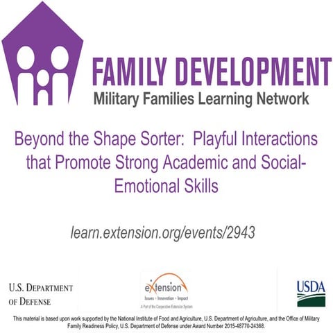 Beyond the Shape Sorter: Playful Interactions that Promote Strong Academic & ...