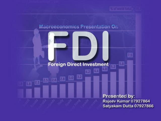 FDI is good