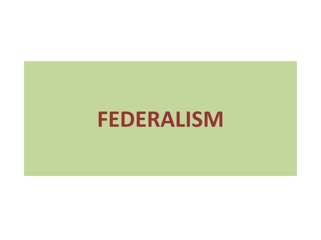 Federalism