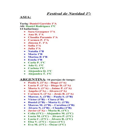 Festival navidad 1º primaria 2011