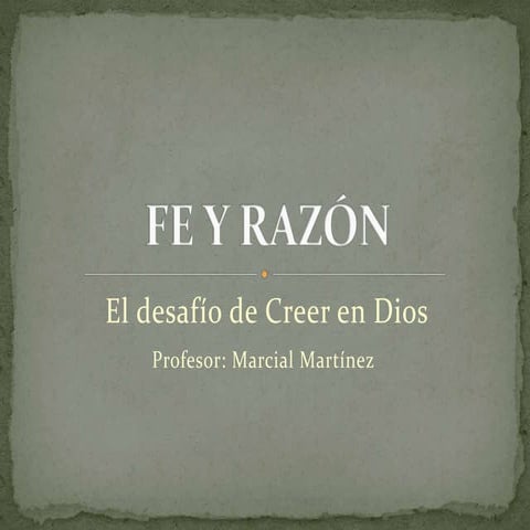 Fe y razón