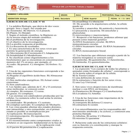 Ficha 2 de biología