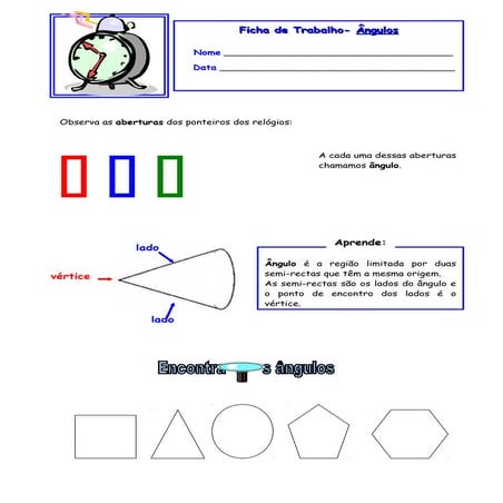 Ficha de ângulos