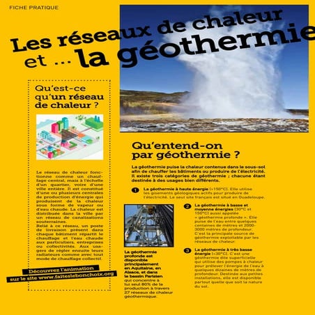 Fiche geothermie