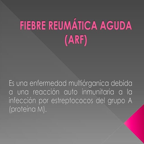 Fiebre reumática aguda (arf)