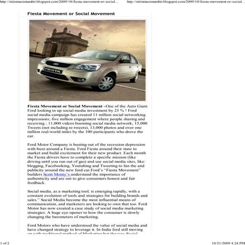 Fiesta Movement Or Social Movement