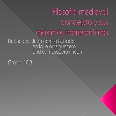 Filosofía medieval