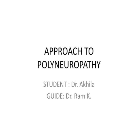 approach to polyneuropathy