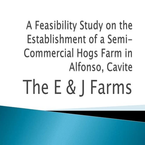 A Project Feasibility Study for the Establishment of E&J Farms