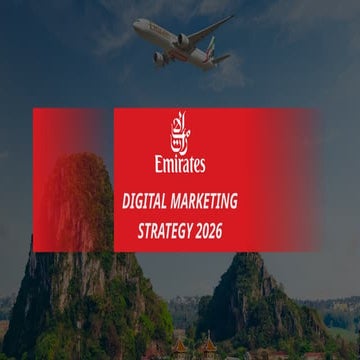 A digital marketing strategy presentation for Emirates Airlines