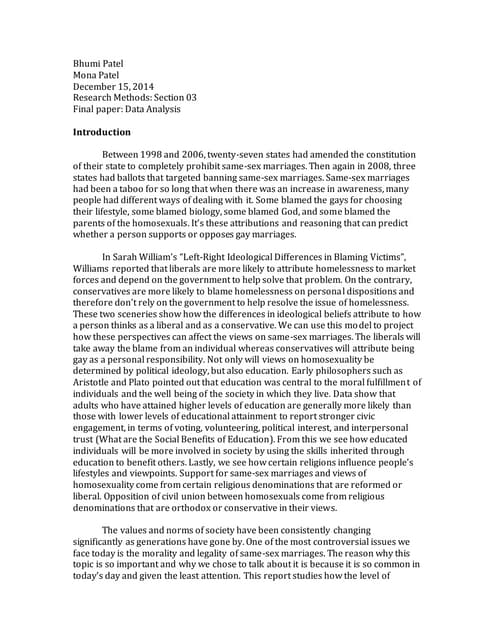 Research Methods: Data Analysis