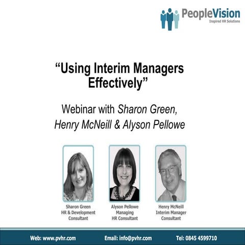 Using Interim Managers Effectively 