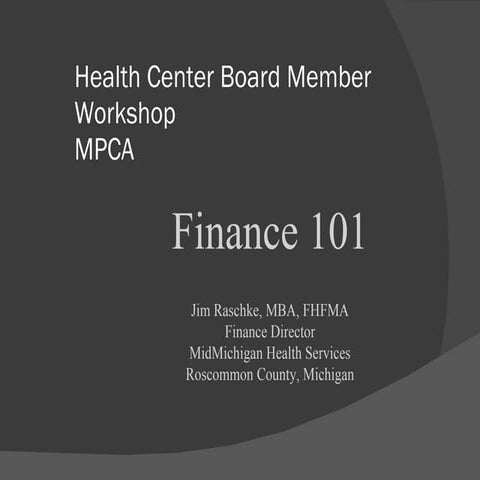 CHC Finance: Finance 101