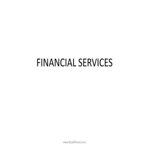 Financial services 1
