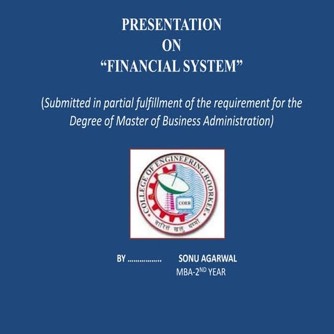 Financial system ppt