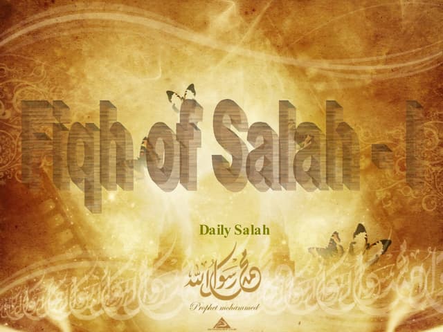 Fiqh of Salah - Daily Prayer