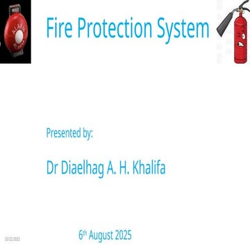 Fire Protection System for mechanical engineers