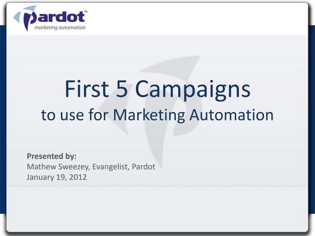 First 5 Campaigns You Should Run with Marketing Automation