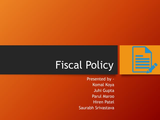 Fiscal policy