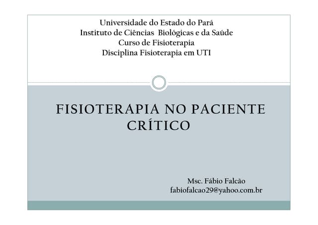 Fisioterapia no paciente crítico