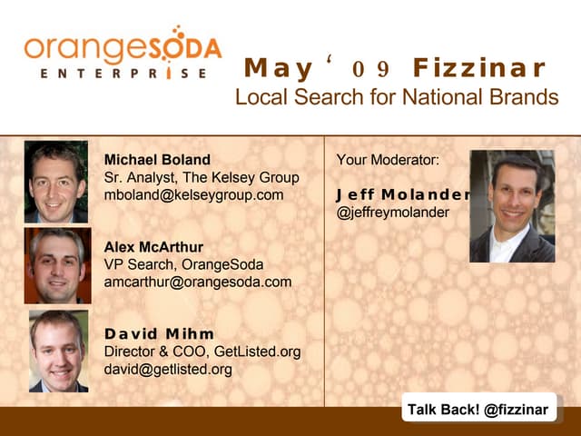 OrangeSoda Enterprise - Fizzinar May 09