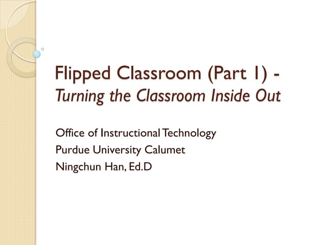 Flipped classroom (Part 1)