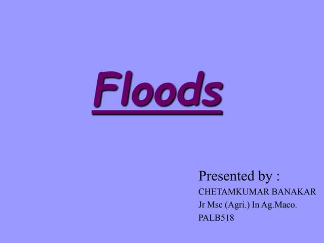 Floods. disaster management