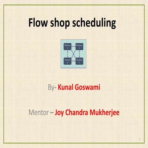 Flowshop scheduling