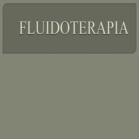 Fluidoterapia 
