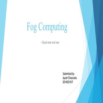 Fog computing