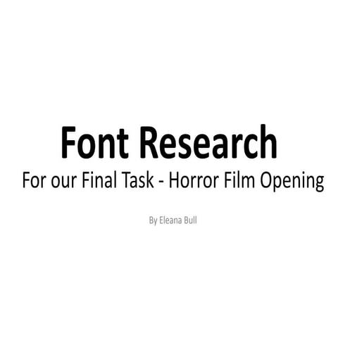 Font research