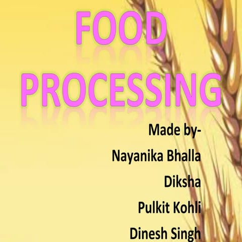 Food processing