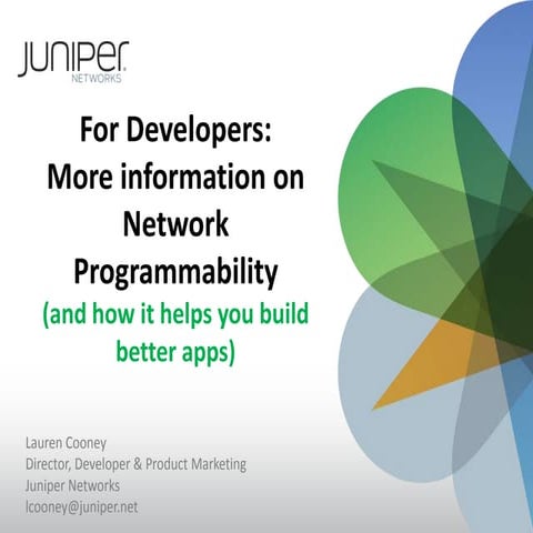 Network Programmability for Developers: Why It's Time to Care