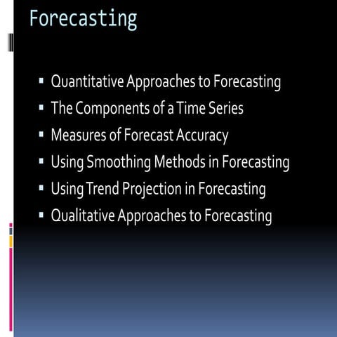 Forecasting