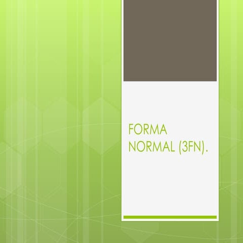 Forma normal (3 fn)