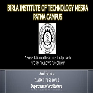 'Form follows function'