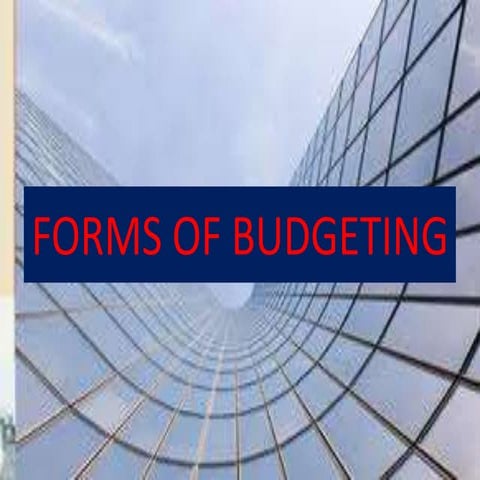 Forms of Budgeting