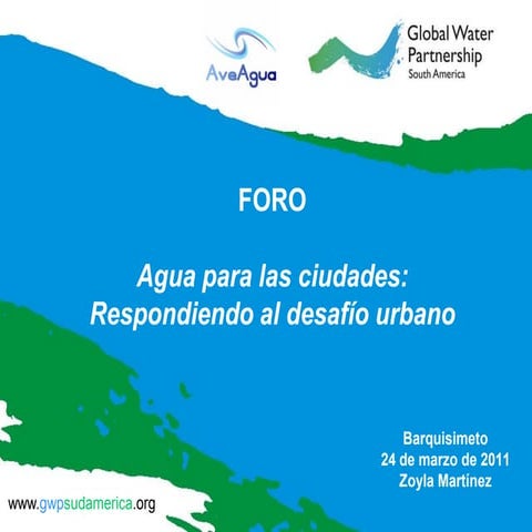 Foro Agua para las Ciudades (2011): AveAgua y GWP